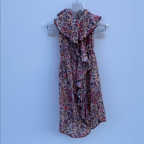 Rue11 Cheetah Print Halter Ruffle Dress - Picture 2 of 8